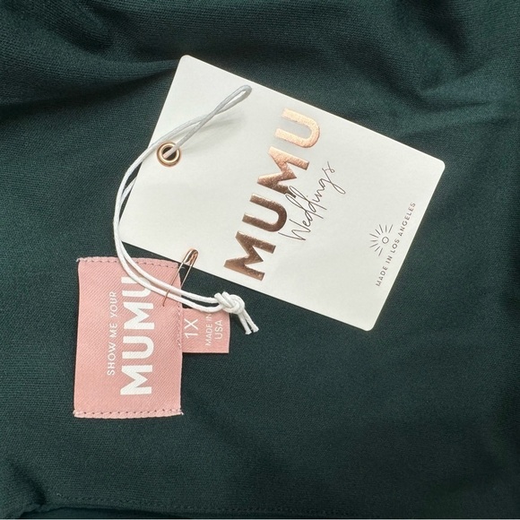 NWT! $188 SHOW ME YOUR MUMU Emily Maxi Dress Bridesmaid Emerald Green SZ 1X - Picture 10 of 10